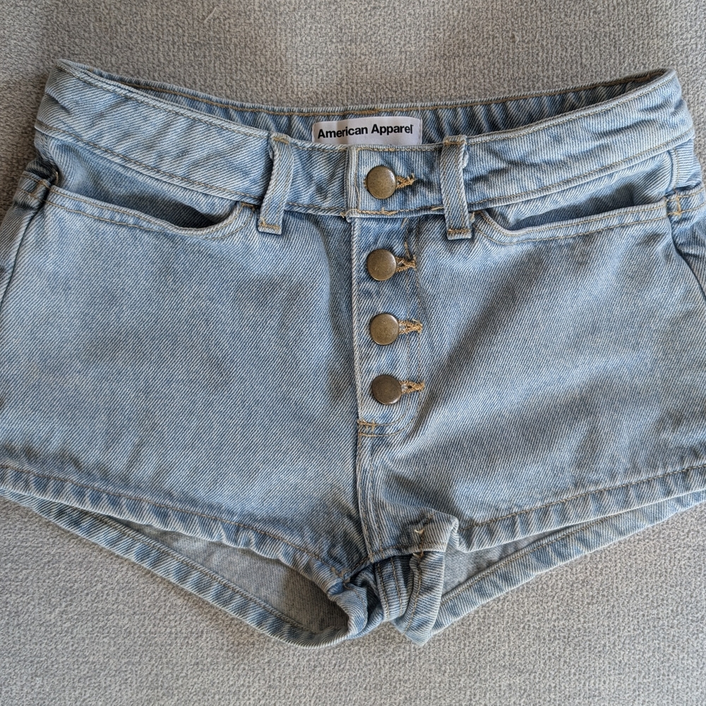 American Apparel Women's Light Blue Denim Shorts